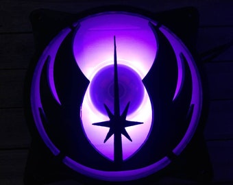 Jedi Order Gaming Computer Fan Shroud / Grill / Cover - Star Wars - Custom 3D Printed - 120mm, 140mm