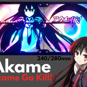Akame 240mm - Artisan Gaming Computer Fan Shroud / Grill / Cover - Akame Ga Kill! - Custom 3D Printed - 120mm, 140mm