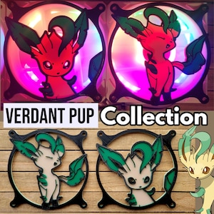Verdant Pup Collection - Tri Color Gaming Computer Fan Shroud / Grill / Cover - Nintendo - Custom 3D Printed - 120mm, 140mm