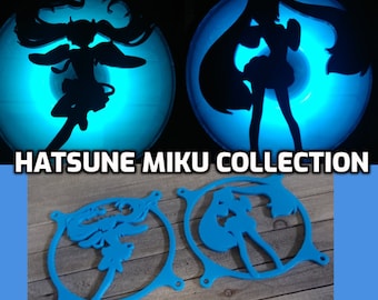 Hatsune Miku Gaming Computer Fan Shroud / Grill / Cover -  Vocaloid - Custom 3D Printed - 120mm, 140mm