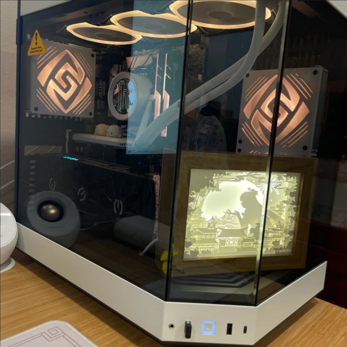 Geo Element Crest Genshin Impact Artisan Gaming Computer - Etsy