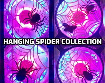 Hanging Spider Collection -  Dual Color Artisan Gaming Computer Fan Shroud / Grill / Cover - Sakurai Armory - Custom 3D Printed