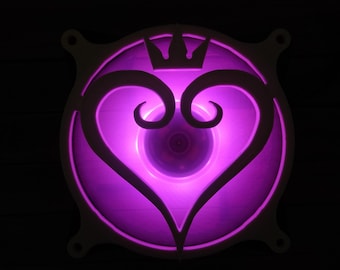 Kingdom Crown Emblem Gaming Computer Fan Shroud / Grill / Cover - Kingdom Hearts - Custom 3D Printed - 120mm, 140mm