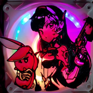 Meka Bunny Plushie Gaming Computer Fan Shroud / Grill / Cover - Custom 3D Printed