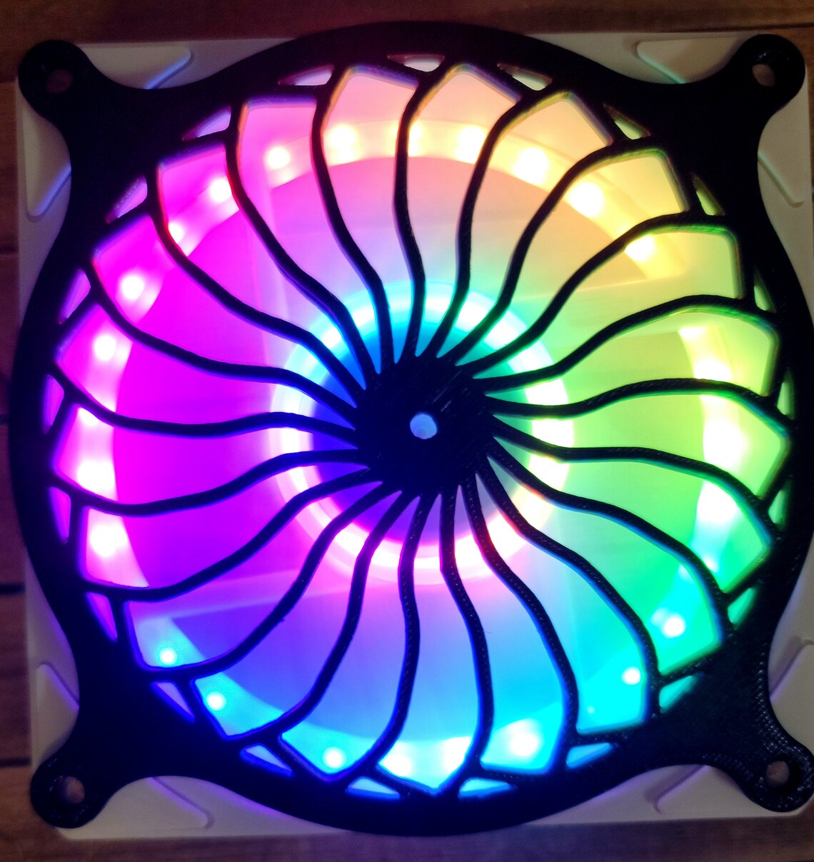 Pinwheel Spiral Artisan Gaming Computer Fan Shroud / Grill / - Etsy