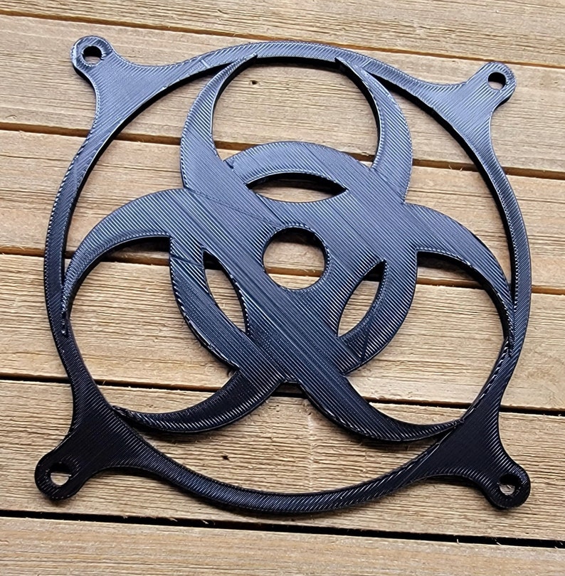 Biohazard Crest Gaming Computer Fan Shroud / Grill / Cover - Custom 3D ...