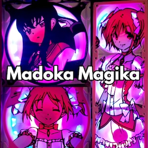Madoka Magika Collection - Madoka and Homura - Tri Color Gaming Computer Fan Shroud / Grill / Cover  - Custom 3D Printed - 120mm, 140mm, 360