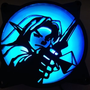 Link with Bow Gaming Computer Fan Shroud / Grill / Cover - Legend of Zelda - Custom 3D Printed - 120mm, 140mm