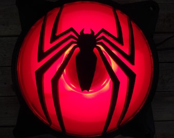 Spider Emblem Gaming Computer Fan Shroud / Grill / Cover - Custom 3D Printed - 120mm, 140mm