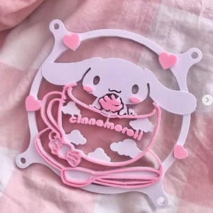 White Puppy Classic Fan Grill - Artisan Tri Color Gaming Computer Fan Shroud / Cover - Custom 3D Printed - Anime Kawaii - Cinnamon, Cute
