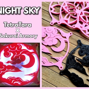 Night Sky - TetraTara x Sakurai Armory - Gaming Computer Artisan Fan Shroud / Grill / Cover - Custom 3D Printed - 120mm, 140mm