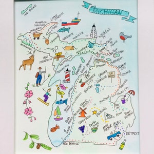 Day Trippers Map and Field Guide, Michigan Travel Map, Tourist Guide ...