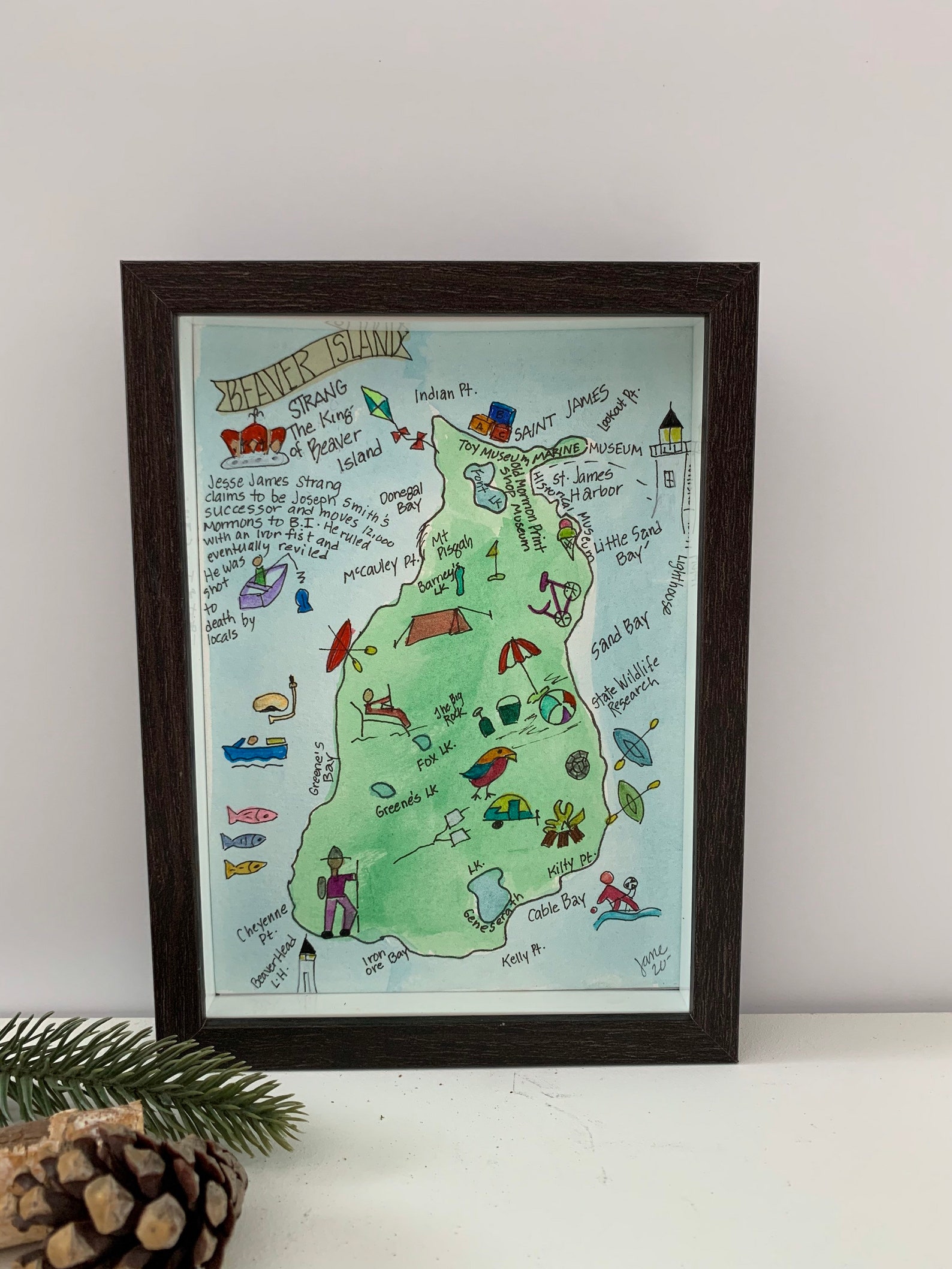 Beaver Island Michigans Beaver Island Michigan Map Map of Etsy