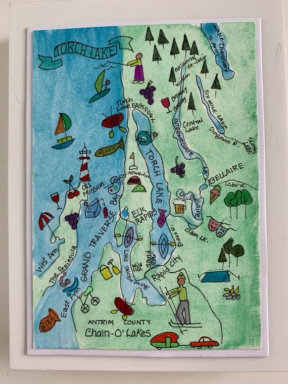 torch-lake-michigan-michigan-map-art-usa-maps-michigan-etsy