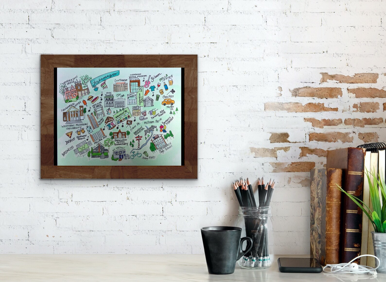 Kalamazoo Mi, Map of Kalamazoo, Art Maps, Michigan Map, Pure Michigan