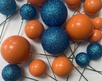 Toppers de bolo em formato de bola, decoração de bolo Dragon Ball Z, 20 unidades