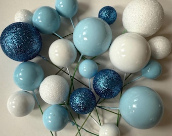 Bluey Cake Topper, 20pcs Cake Balls, Bluey Cake Decorations