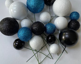 Cake ball toppers, Newcastle FC cake decorations, Newcastle Cake Topper, 20pcs
