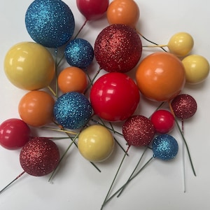 Hot Wheels Cake ball toppers, hot wheels cake decorations 20 pcs