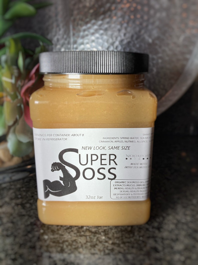 SuperSoss Sea Moss Gel  Applesauce Snack | 32 oz Jar 