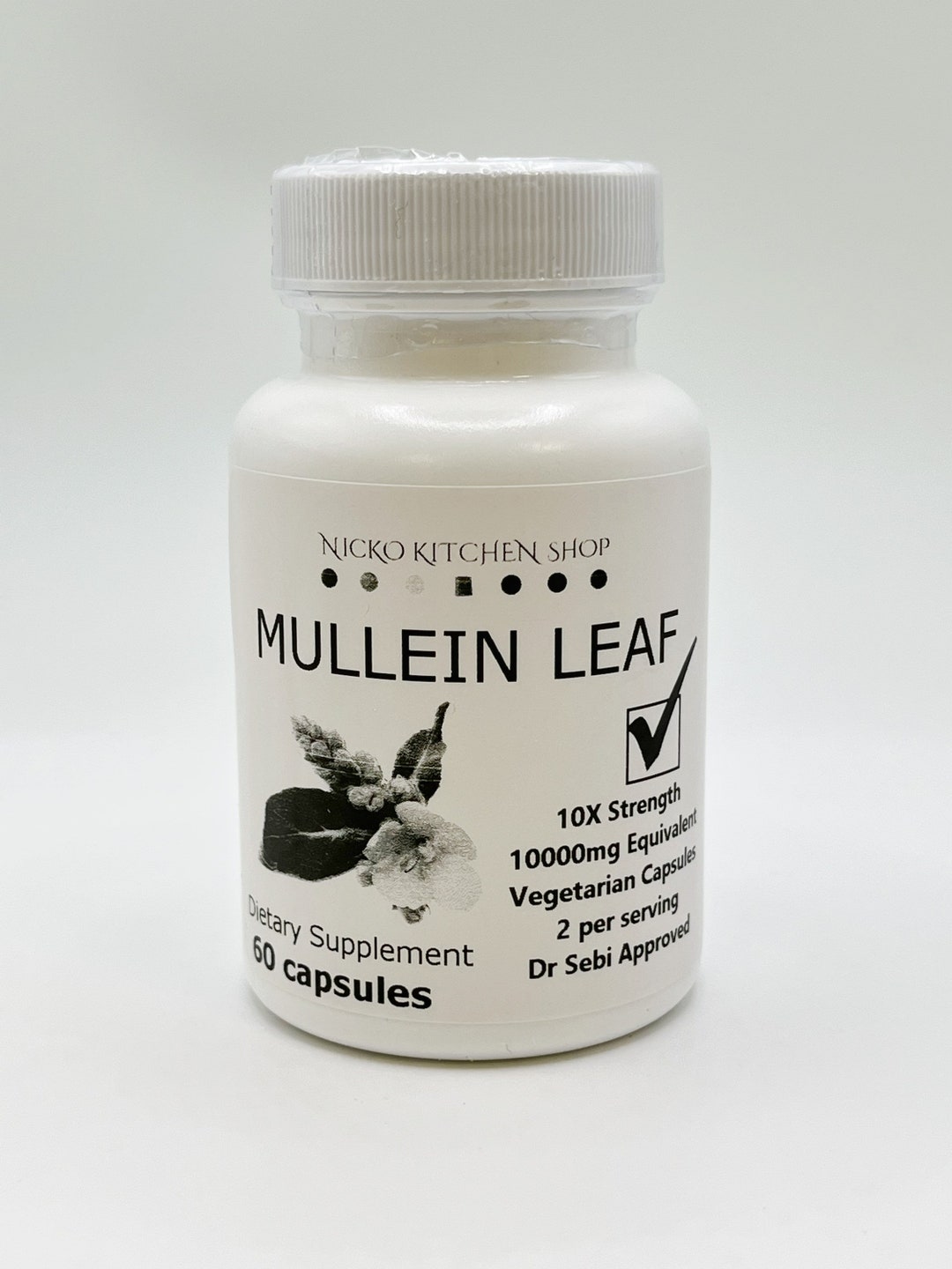 Mullein Leaf Capsules High Potency Dr Sebi Diet Etsy