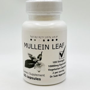 Mullein Leaf Capsules | High Potency | Dr Sebi Diet