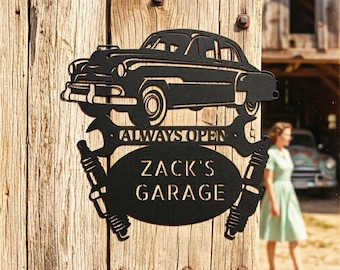 1951 Chevy Bel Air Metal Sign – Personalized Classic Car Garage Art