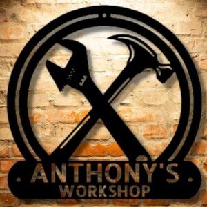 Crafty Monogram Steel Sign Personalized Workshop Wall Sign Monogram Door Hanger Custom Steel Garage Décor Gifts for Dad