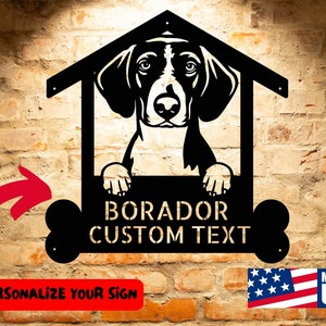 BORADOR DOG SIGN, Personalized Dog Wall Art Decor, Gift for Pet Lovers, Customized Pet Name Sign, Gift for Animal Lovers