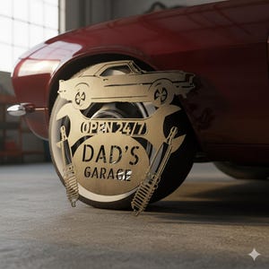 Personalized Garage Sign 1967 Camaro Monogram, Steel Car Wall Art image 12