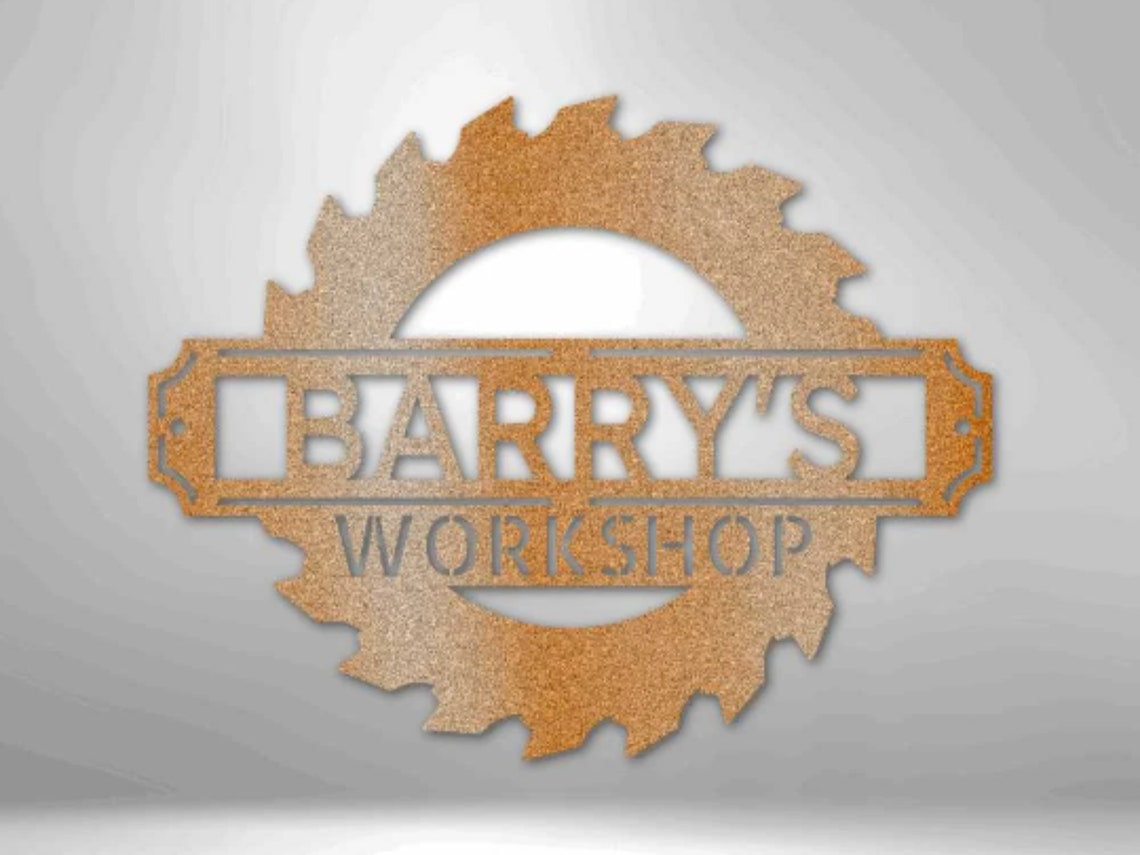 CUSTOM SAWMILL SIGN Monogram Steel Sign Personalized Sawmill Etsy