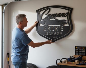 Camaro 1967 Metal Sign – Personalized Classic Car Garage Wall Art