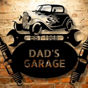Hot Rod Personalized Monogram | Custom Garage Wall Art | Unique Decor for Car Enthusiasts | Perfect Gift Idea