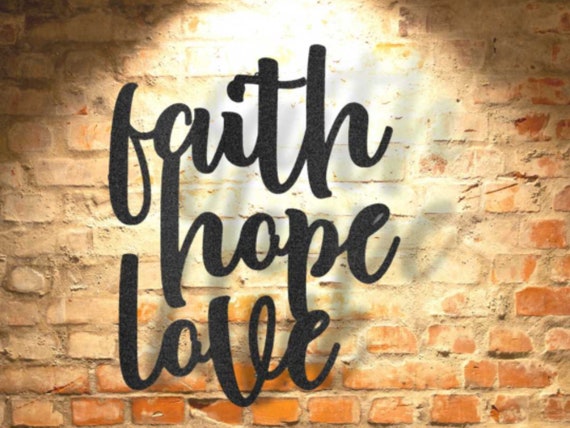 Faith Hope and Love Religious Gift Wrapping Paper Inspirational Gift Wrap  Paper