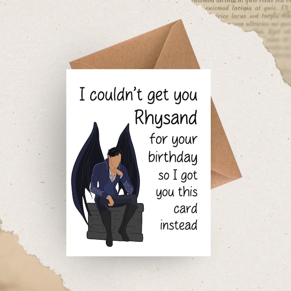 Acotar Birthday Card | Rhysand Bat Boys | bookish birthday gift