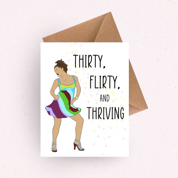 Funny 30th Birthday Card for her / 30th birthday gift for her / turning 30 friend birthday card getting older card for wife happy birthday