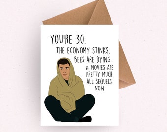 Schmidt 30th Birthday Card | New Girl | funny birthday gift | girlfriend birthday card for bf | nick miller | millennial birthday card 90s