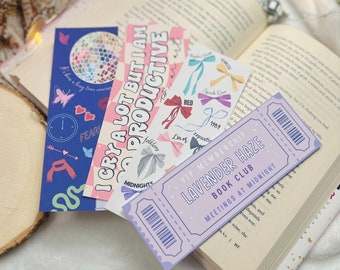 Eras Bookmarks | cute reader gift for her | valentine bookish gift for book lovers | Taylor book accessories
