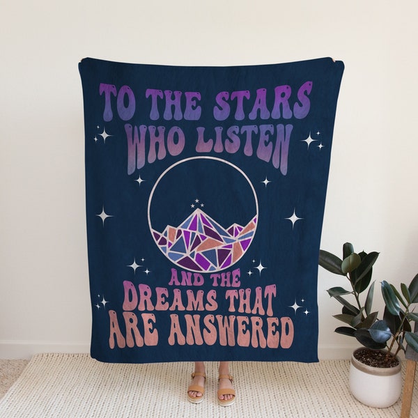 Acotar Blanket / a court of thorns and roses merch bookish merch / christmas gift for her birthday gift cozy throw blanket gift for reader