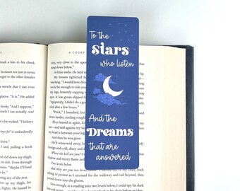 ACOTAR Bookmark , cute bookmarks for women , booktok accessories to the stars who listen velaris bookmark