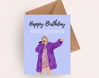 Cute Birthday Card for her / happy birthday gift for her / eras merch / 30th birthday gift for friend / eras tour merch gift for daughter