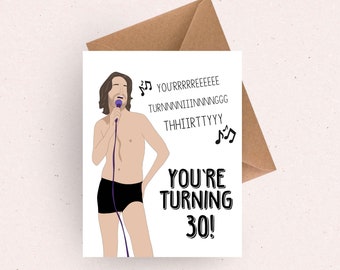 Funny 30th Birthday Card for her / 30th birthday gift for her / turning 30 friend birthday card getting older card for wife happy birthday
