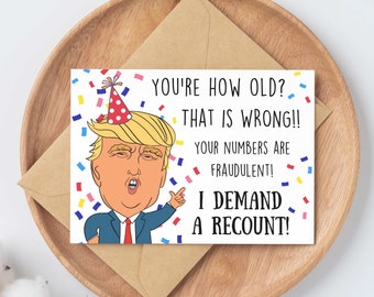 Funny Birthday Card / political card for dad / father in law birthday card brother / 40th birthday 50th 60th 80th / birthday gift for him