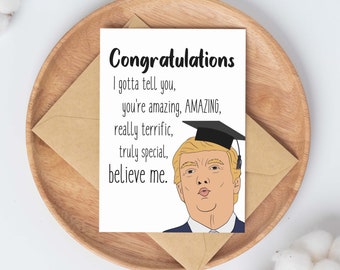 Funny Graduation Card for her / funny gift for grad / graduation gift for her / congratulations card for him / high school grad college grad