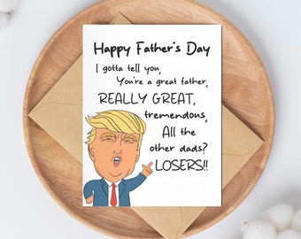 Funny Fathers Day Card | happy fathers day gift for dad | card for step dad, bonus dad, new dad gift, first fathers day card for husband