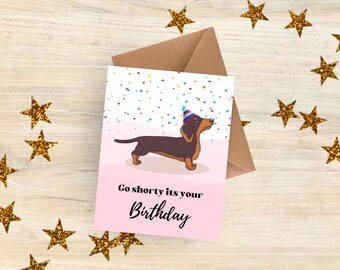 Funny Birthday Card for her / card for dog lover / dachshund gift for her / happy birthday gift / 30th birthday card funny dog gift for him