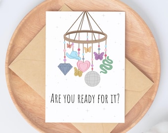 New Baby Card | baby shower gift | Pregnancy gift for her | baby boy baby girl gift for friend | eras baby greeting card handmade