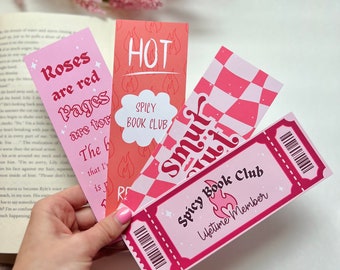 Funny Bookmarks Set smut bookmarks romance reader gift for her acotar bookmark fantasy spicy bookmark accessories Sarah j Maas bookmarks