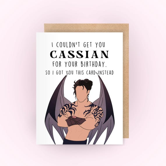 Cassian Birthday Card | Bat Boys bookish birthday gift for reader | acotar merch | funny card for friends