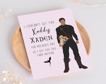 Funny Bookish Mother's Day Card for book lover | cute gift for mom | xaddy xaden | booktok merch